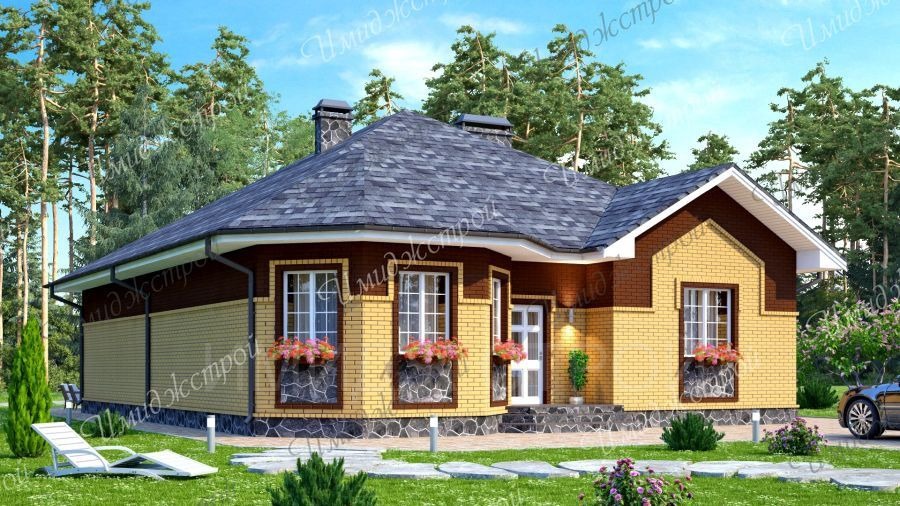 Оригинальный проект дома с мягкой кровлей Коттедж с мягкой кровлей Оригинальный проект дома с мягкой кровлей Коттедж с мягкой кровлей