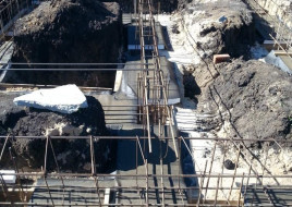 Процесс строительства магазина из газобетона с плоской кровлей