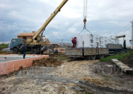 Процесс строительства магазина из газобетона с плоской кровлей