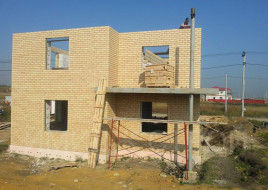 Процесс строительства магазина из газобетона с плоской кровлей