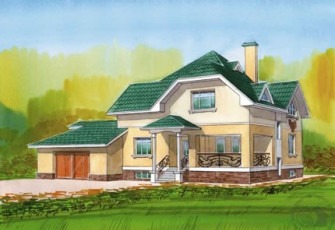 Проект коттеджа из пенобетона в стиле модерн