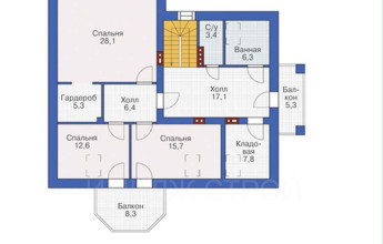 Красивый проект коттеджа 221 кв.м.