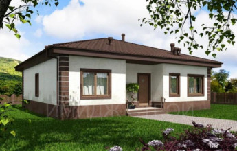 Проект одноэтажного коттеджа 110 кв.м.