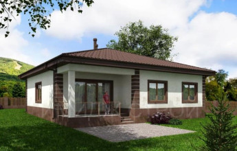 Проект одноэтажного коттеджа 110 кв.м.