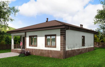 Проект одноэтажного коттеджа 110 кв.м.