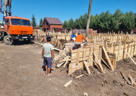 заливка строительство фундамента